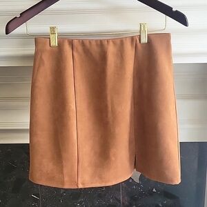 NWT. Alya mini skirt in camel/brown/tan, size small